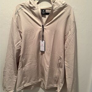 Men's Michel Rouen Performance Light Khaki Jacket-Size M with Hood & pockets. NW